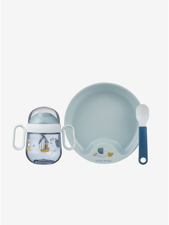 Mepal Háromszemélyes gyermek étkezőgarnitúra kék színben Mepal Mio