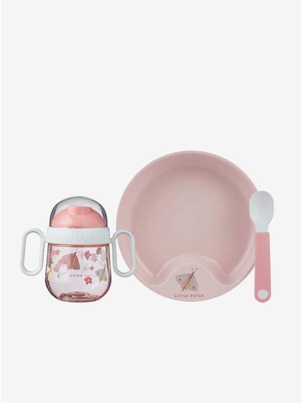 Mepal Rózsaszín 3 részes gyermek étkészlet Mepal Mio