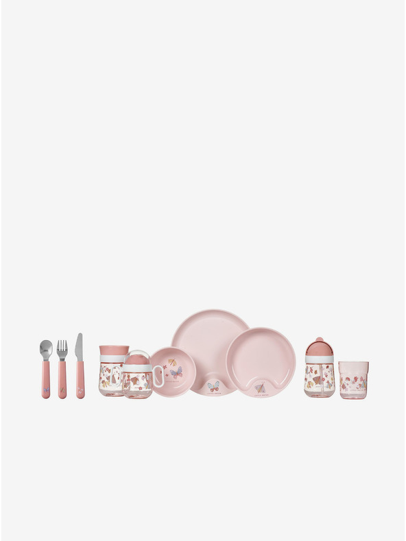 Mepal Rózsaszín 3 részes gyermek étkészlet Mepal Mio