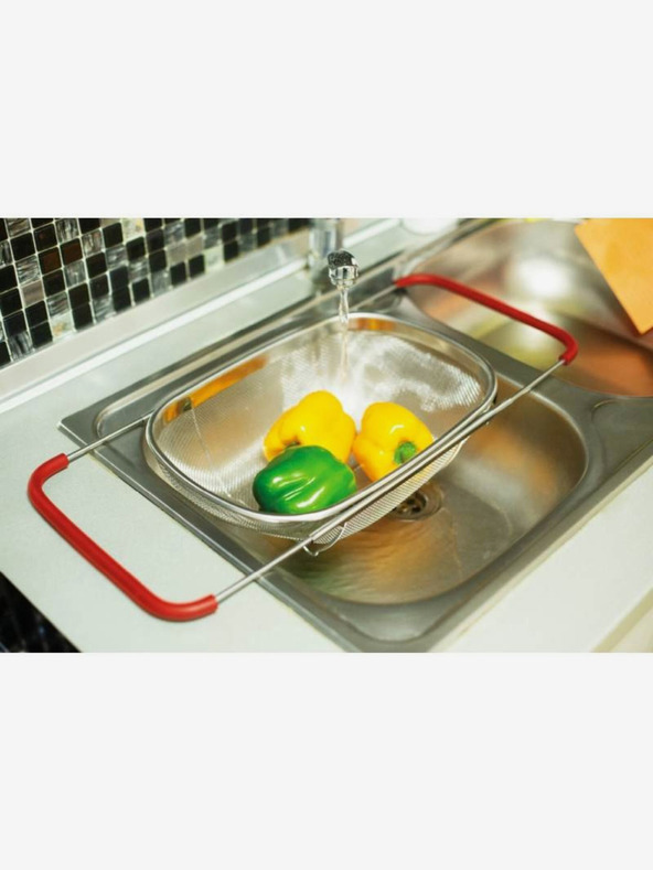 Berlingerhaus Rozsdamentes acél szűrő kihúzható fogantyúkkal a mosogatóhoz BERLINGERHAUS Burgundy