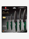 Berlingerhaus Öt kés szett tapadásmentes felülettel és mágneses tartóval BERLINGERHAUS Emerald Collection