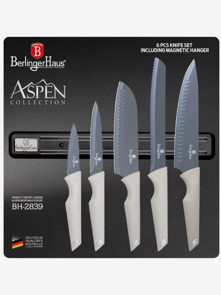 Berlingerhaus Öt darabos késkészlet mágneses tartóval BERLINGERHAUS Aspen Collection