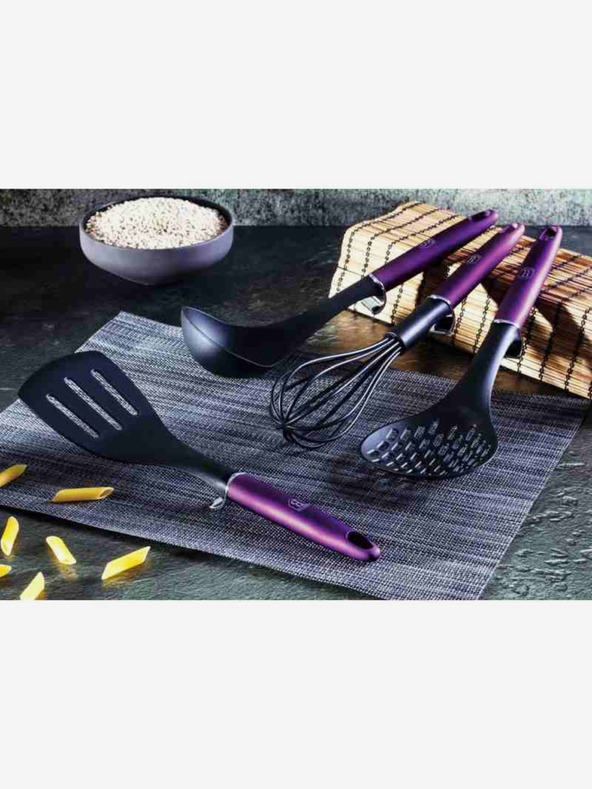 Berlingerhaus Konyhai eszközök fali tartóval 7 db Lila Eclipse kollekció BERLINGERHAUS