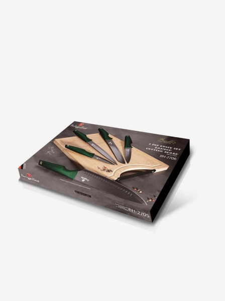 Berlingerhaus Öt késből álló készlet + vágódeszka BERLINGERHAUS Emerald Collection