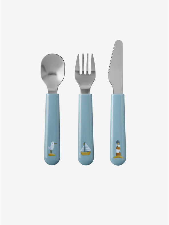Mepal Mepal Mio gyermek villa, kés és kanál készlet kék színben (3 db)
