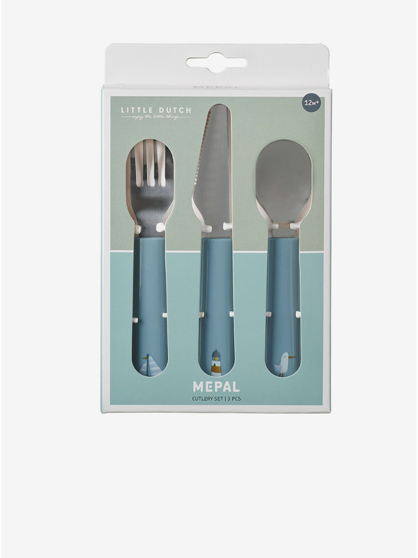 Mepal Mepal Mio gyermek villa, kés és kanál készlet kék színben (3 db)