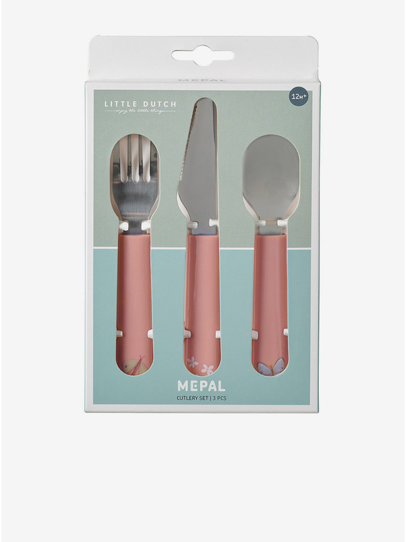 Mepal Rózsaszín Mepal Mio gyerek villa, kanál és kés készlet (3 db)