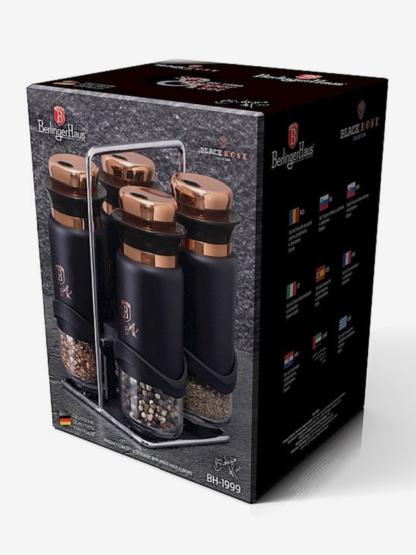 Berlingerhaus Gyökerek állványon 5 darabos készlet Black Rose Collection BERLINGERHAUS