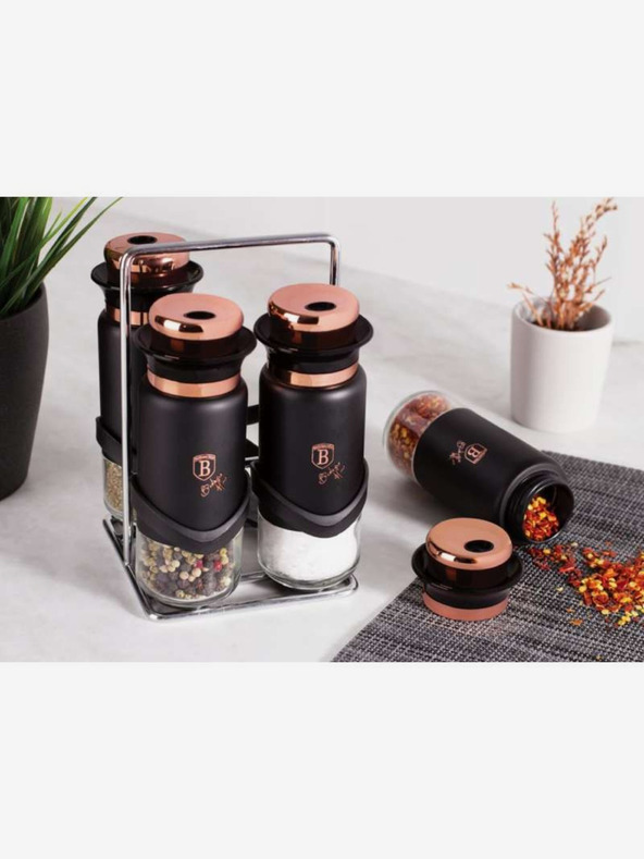 Berlingerhaus Gyökerek állványon 5 darabos készlet Black Rose Collection BERLINGERHAUS