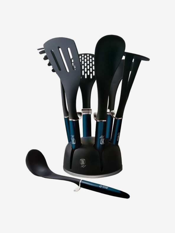 Berlingerhaus Konyhai eszközkészlet tartóval BERLINGERHAUS Aquamarine Metallic Line (7 db)