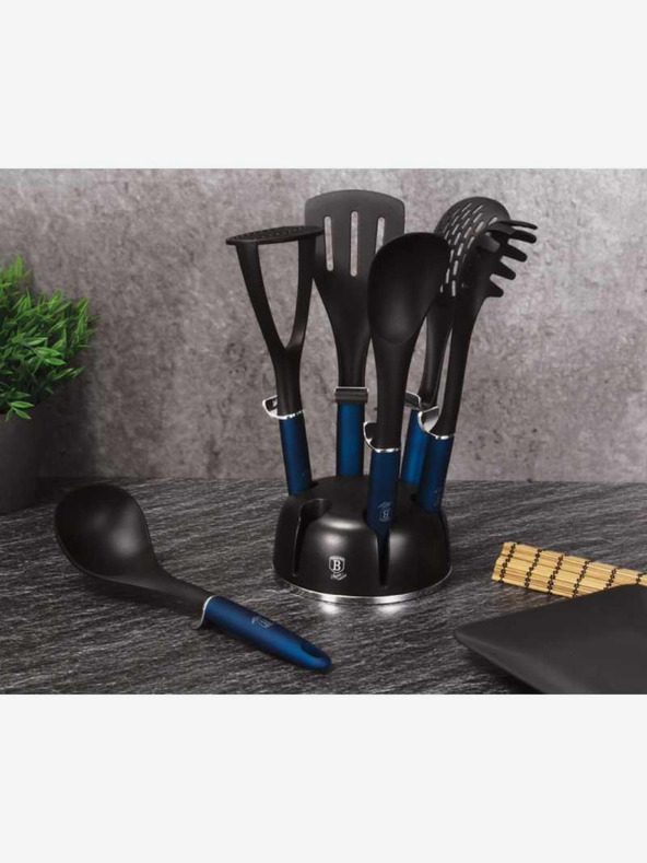 Berlingerhaus Konyhai eszközkészlet tartóval BERLINGERHAUS Aquamarine Metallic Line (7 db)