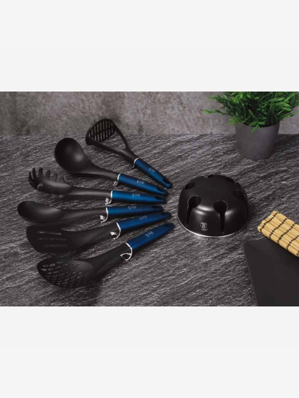 Berlingerhaus Konyhai eszközkészlet tartóval BERLINGERHAUS Aquamarine Metallic Line (7 db)