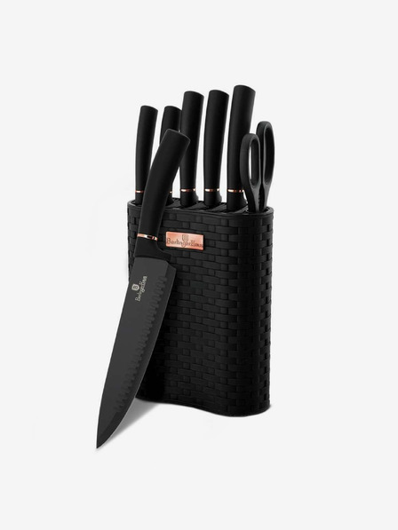 Berlingerhaus Késkészlet állványon 7 db BERLINGERHAUS Black Rose Collection