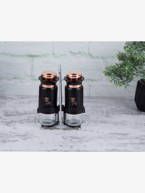 Berlingerhaus Só- és borsszóró tartóval BERLINGERHAUS Black Rose Collection