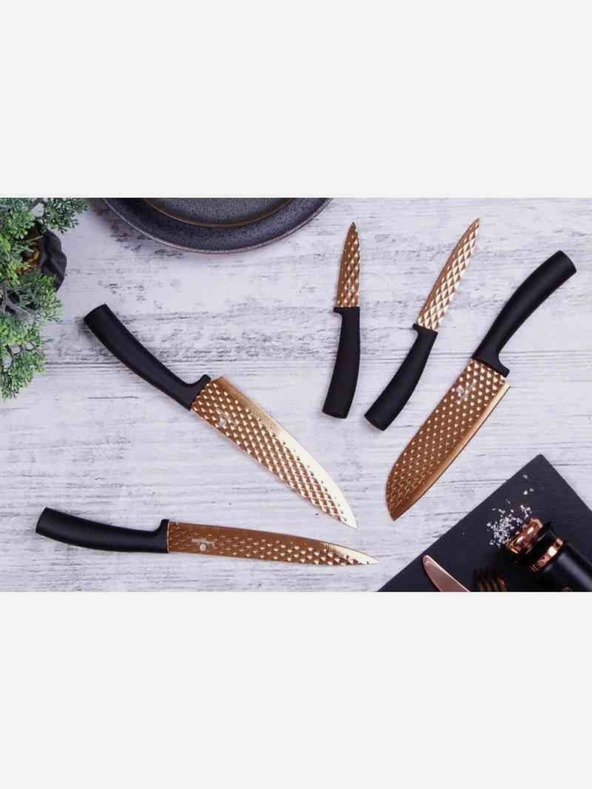 Berlingerhaus Öt darabos tapadásmentes kés szett BERLINGERHAUS Black Rose Collection