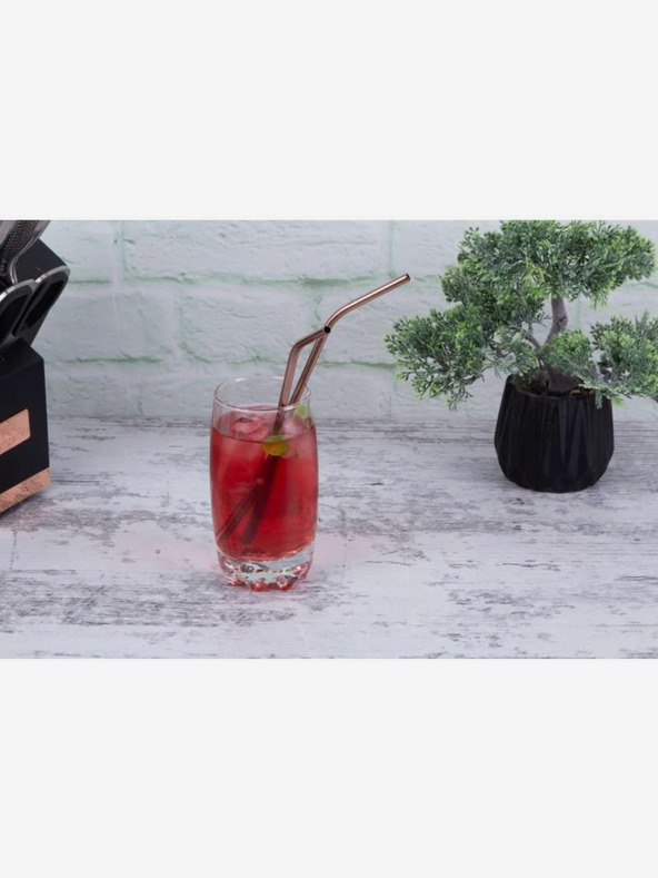 Berlingerhaus Hat darab rozsdamentes acél szívószálból álló készlet BERLINGERHAUS Rosegold