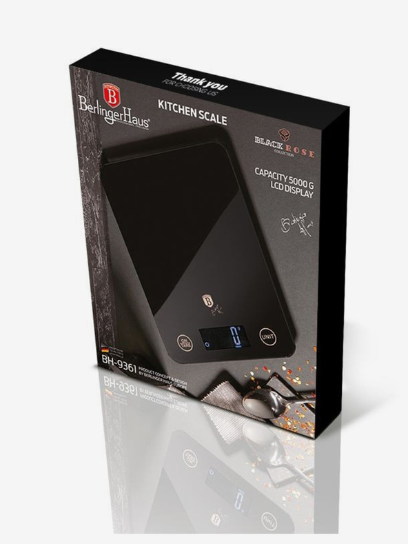 Berlingerhaus Konyhai digitális mérleg BERLINGERHAUS Black Rose Collection (5 kg)