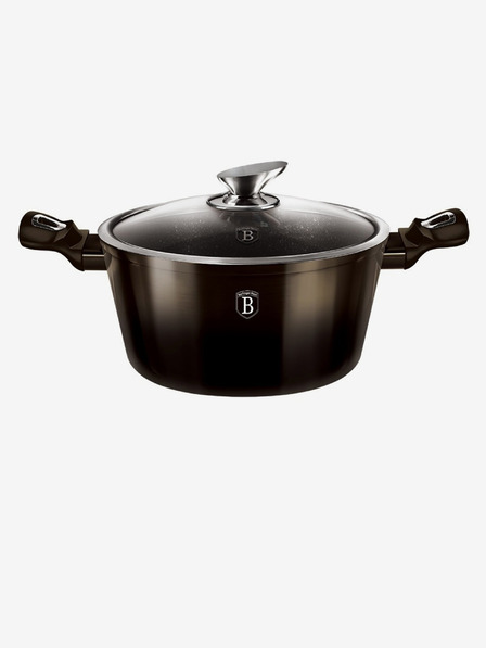 Berlingerhaus Serpenyő márvány felülettel 20 cm Shiny Black Collection 2 fedővel BERLINGERHAUS