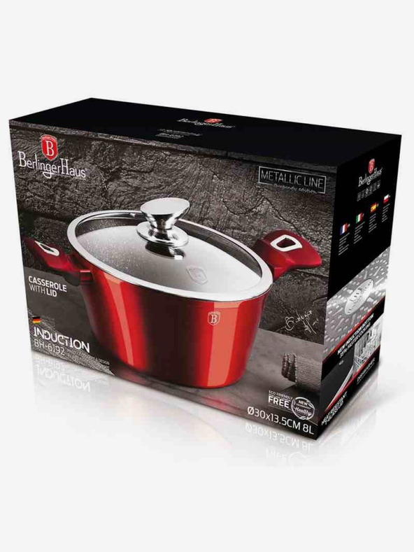 Berlingerhaus Lábas márvány felülettel és fedővel BERLINGERHAUS Burgundy Metallic Line