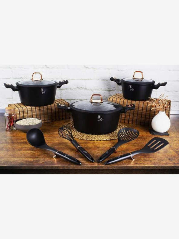 Berlingerhaus Wok serpenyő márvány felülettel BERLINGERHAUS Black Rose Collection (28 cm)