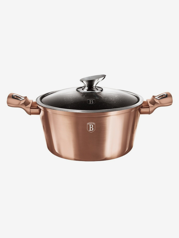 Berlingerhaus Serpenyő márvány felülettel és fedővel 28 cm Rosegold Metallic Line BERLINGERHAUS