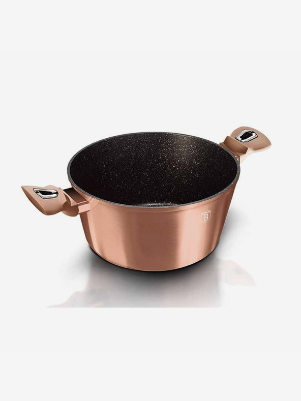 Berlingerhaus Serpenyő márvány felülettel és fedővel 28 cm Rosegold Metallic Line BERLINGERHAUS
