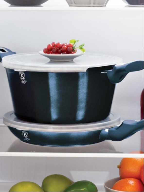 Berlingerhaus 13 darabos készlet Aquamarine Metallic Line BERLINGERHAUS edények márványozott felülettel