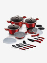 Berlingerhaus Főzőedénykészlet márvány felülettel 22 db Burgundy Metallic Line BERLINGERHAUS