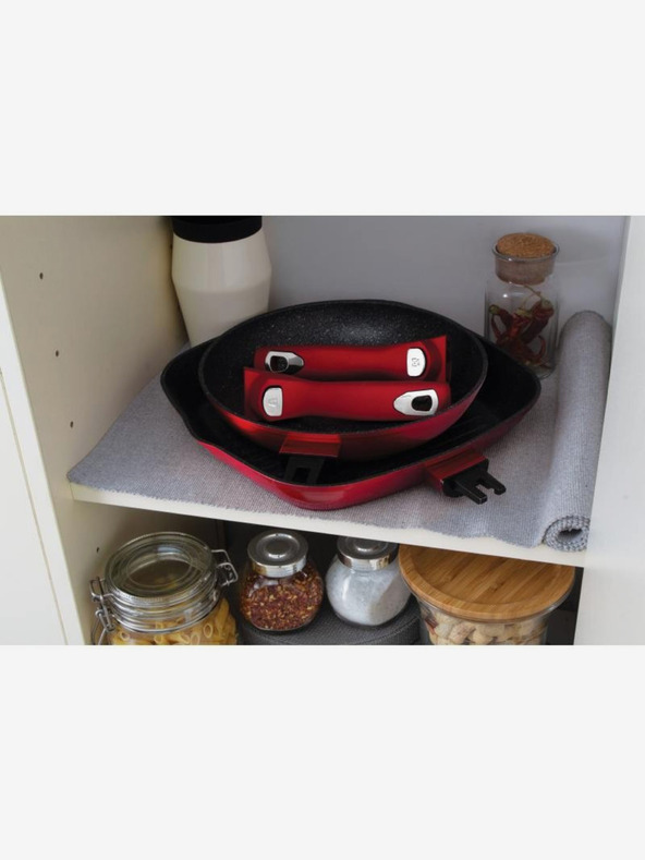 Berlingerhaus 5 db-os serpenyőszett levehető nyéllel Burgundy Metallic Line grill BERLINGERHAUS