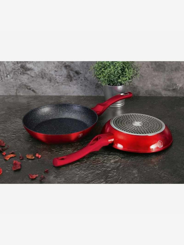 Berlingerhaus Serpenyő márvány felülettel 3 db-os készlet Burgundy Metallic Line BERLINGERHAUS