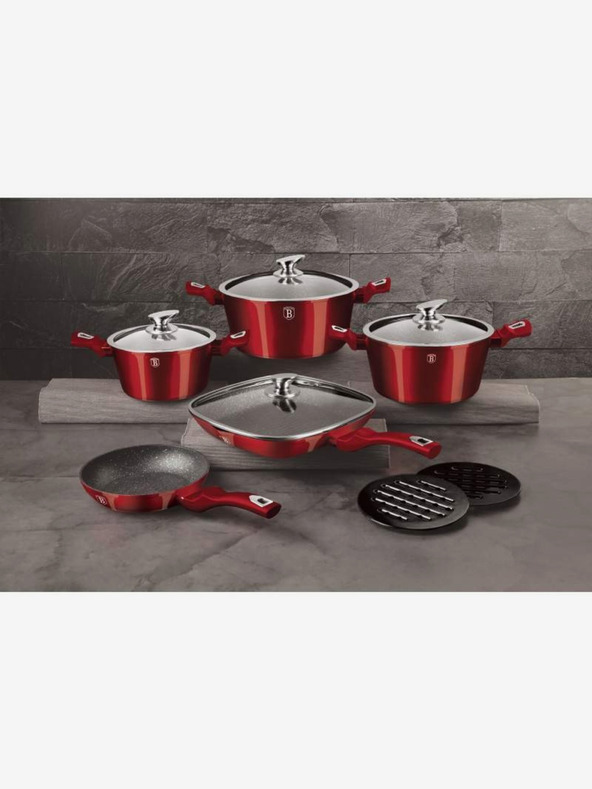 Berlingerhaus Edénykészlet márványfelülettel 11 db Burgundy Metallic Line BERLINGERHAUS