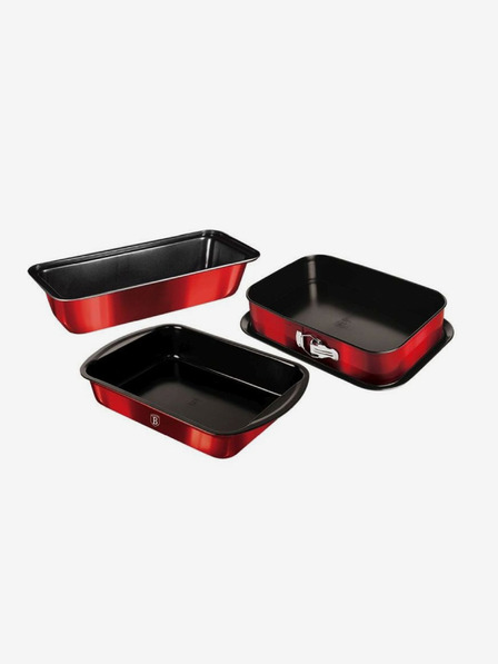 Berlingerhaus Sütőtálcakészlet titán tapadásmentes felülettel 3 db Metallic Line Burgundy Edition BERLINGERHAUS Metallic Line Burgundy Edition BERLINGERHAUS