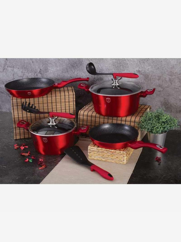 Berlingerhaus Edénykészlet márványfelülettel 18 db Burgundy Metallic Line BERLINGERHAUS