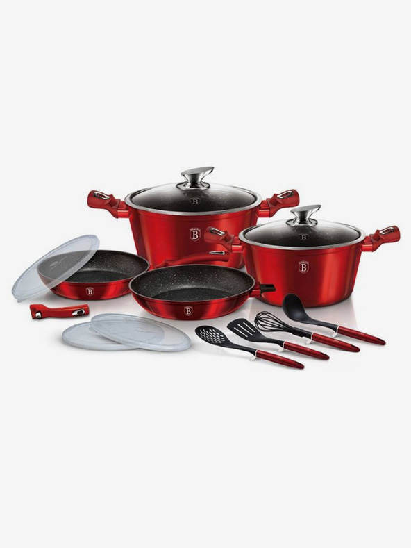 Berlingerhaus Edénykészlet márvány felülettel 13 db Burgundy Metallic Line I BERLINGERHAUS BERLINGERHAUS