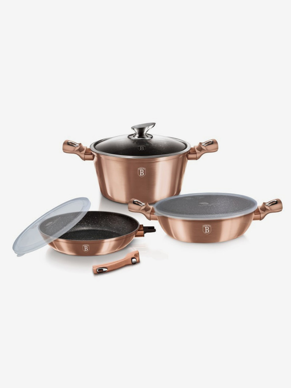 Berlingerhaus Edénykészlet márványfelülettel 6 db Rosegold Metallic Line BERLINGERHAUS