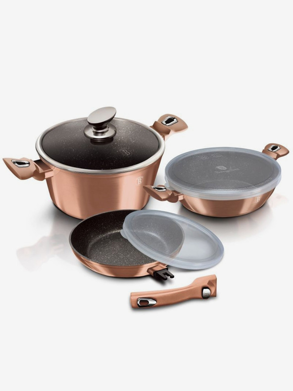 Berlingerhaus Edénykészlet márványfelülettel 6 db Rosegold Metallic Line BERLINGERHAUS