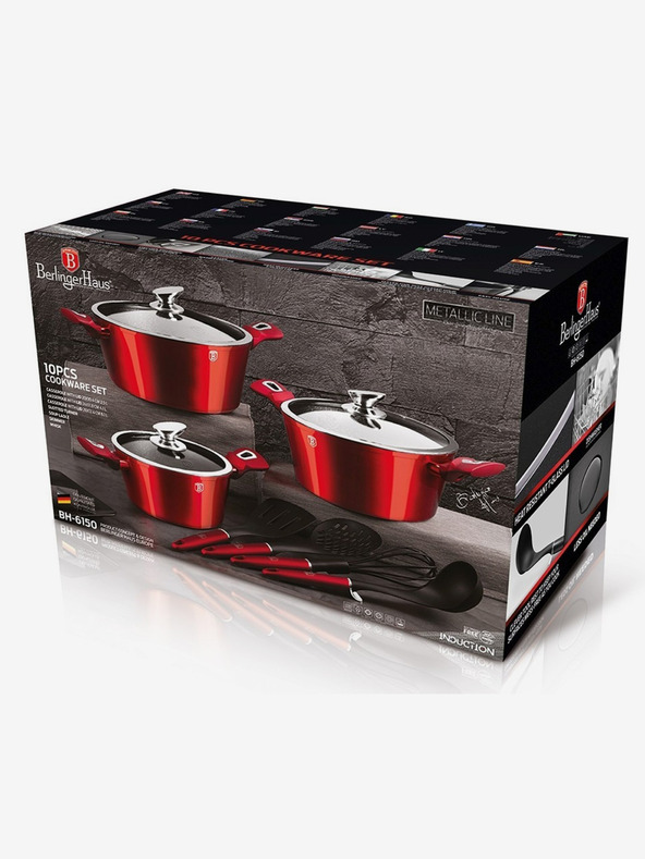 Berlingerhaus Edénykészlet márvány felülettel 10 db Burgundy Metallic Line BERLINGERHAUS BERLINGERHAUS