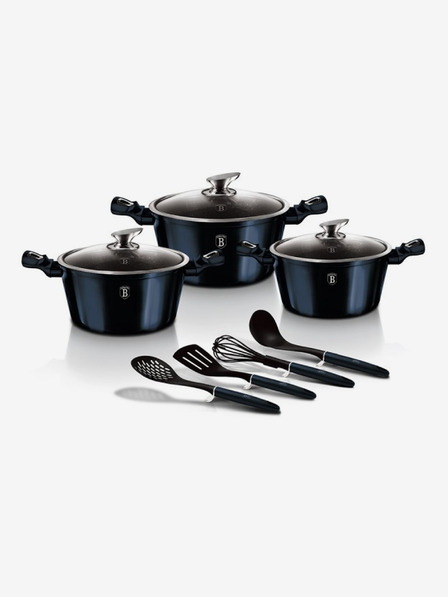 Berlingerhaus 10 db-os edénykészlet márvány felülettel BERLINGERHAUS Aquamarine Metallic Line