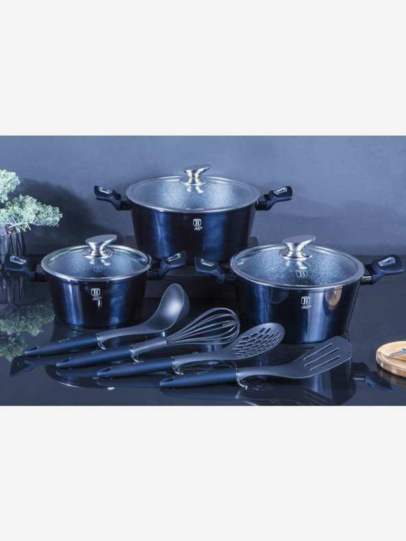 Berlingerhaus 10 db-os edénykészlet márvány felülettel BERLINGERHAUS Aquamarine Metallic Line