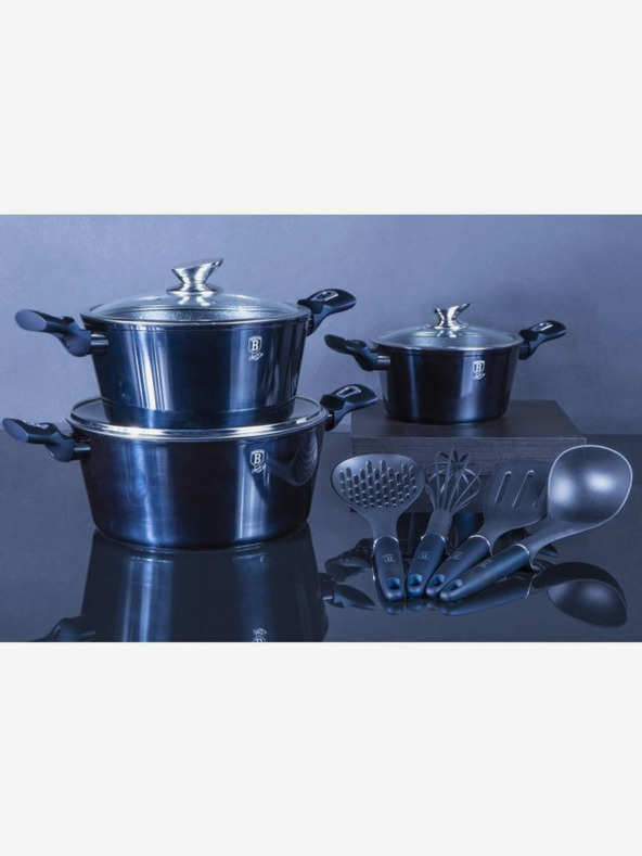 Berlingerhaus 10 db-os edénykészlet márvány felülettel BERLINGERHAUS Aquamarine Metallic Line