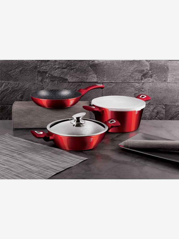 Berlingerhaus Edénykészlet márvány felülettel 5 db Burgundi metál vonal BERLINGERHAUS