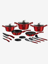 Berlingerhaus Főzőedénykészlet márvány felülettel 17 db Burgundia Metallic Line BERLINGERHAUS