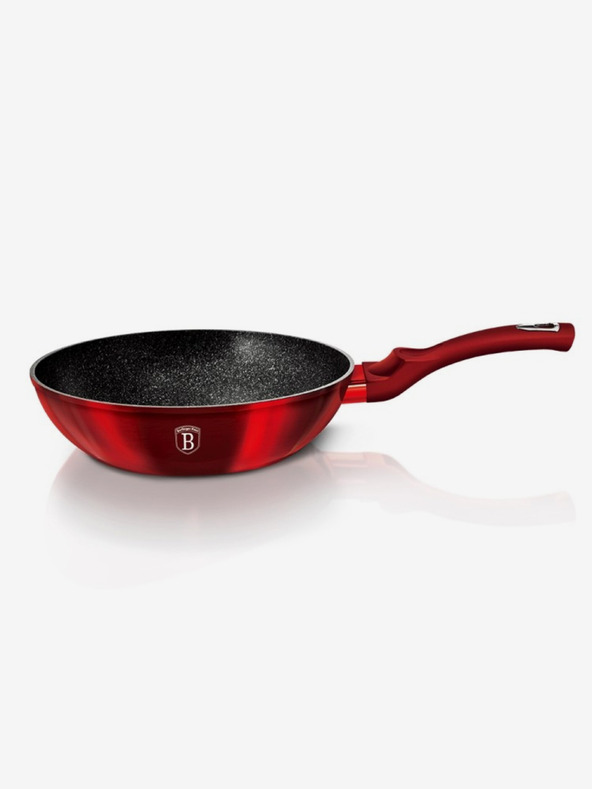 Berlingerhaus Wok serpenyő márvány felülettel BERLINGERHAUS Burgundy Metallic Line (28 cm)