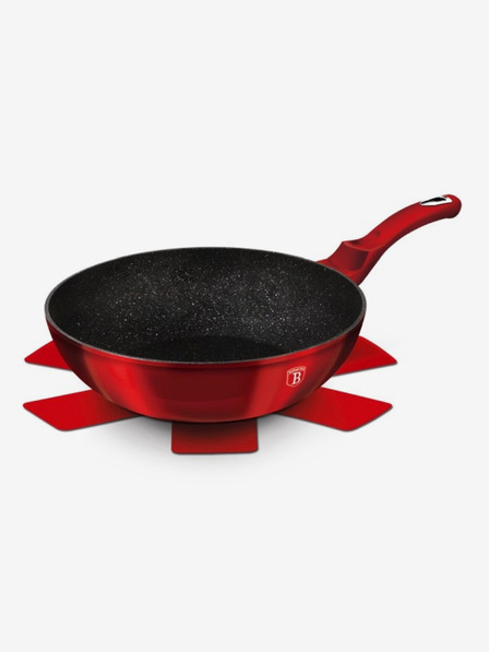 Berlingerhaus Wok serpenyő márvány felülettel BERLINGERHAUS Burgundy Metallic Line (28 cm)