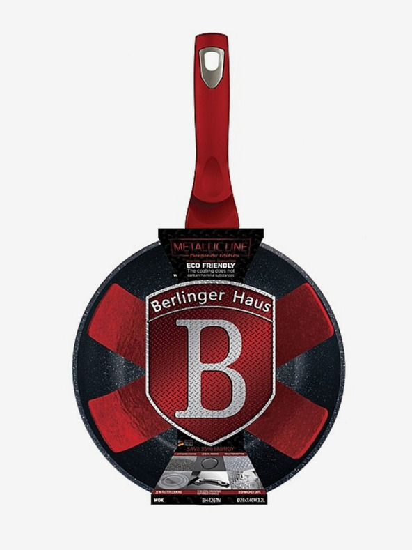 Berlingerhaus Wok serpenyő márvány felülettel BERLINGERHAUS Burgundy Metallic Line (28 cm)