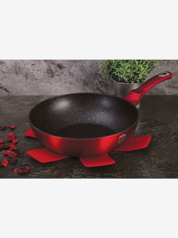 Berlingerhaus Wok serpenyő márvány felülettel BERLINGERHAUS Burgundy Metallic Line (28 cm)