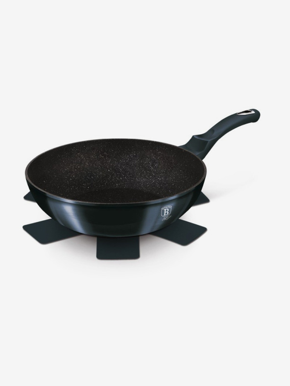 Berlingerhaus Wok serpenyő márvány felülettel 28 cm BERLINGERHAUS Metallic Line Aquamarine Edition