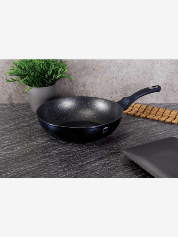 Berlingerhaus Wok serpenyő márvány felülettel 28 cm BERLINGERHAUS Metallic Line Aquamarine Edition