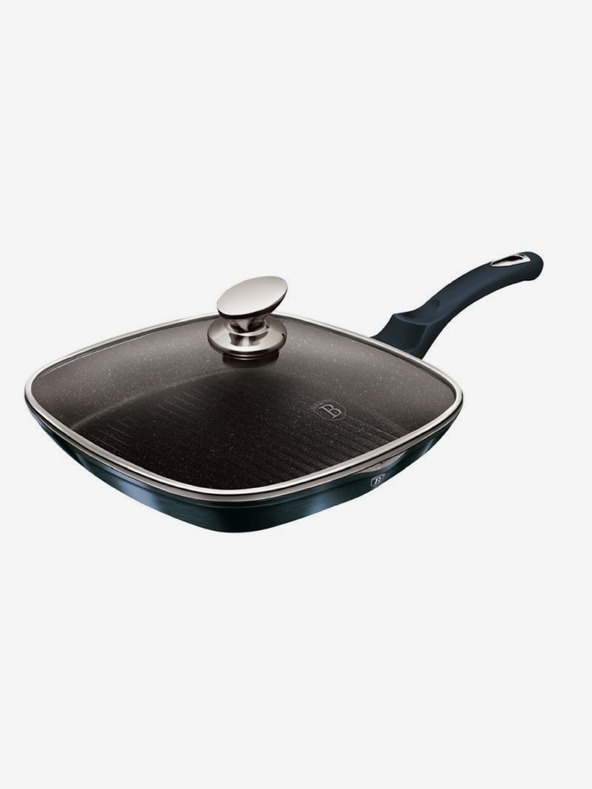 Berlingerhaus Grillserpenyő márvány felülettel és fedéllel 28 cm BERLINGERHAUS Metallic Line Aquamarine Edition BERLINGERHAUS Metallic Line Aquamarine Edition