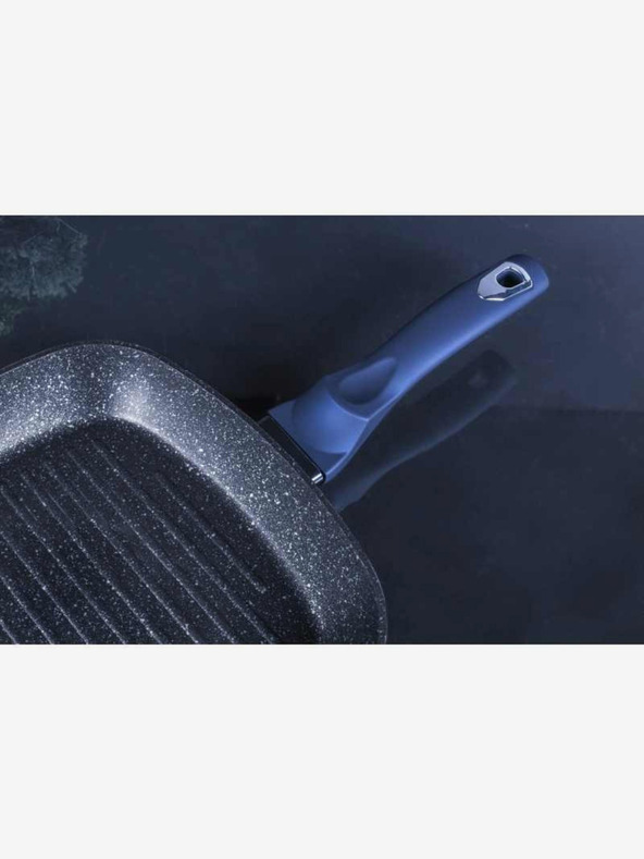 Berlingerhaus Grillserpenyő márvány felülettel és fedéllel 28 cm BERLINGERHAUS Metallic Line Aquamarine Edition BERLINGERHAUS Metallic Line Aquamarine Edition